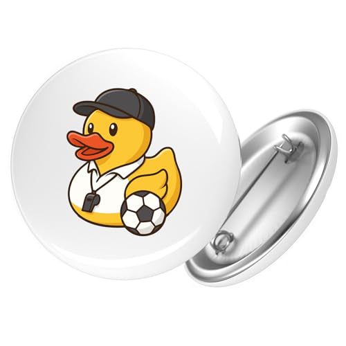 Huuraa Ansteckbutton Quietscheente Fussball-Trainer Gummiente Coach Geschenk Größe 59mm Quietscheente Fussball-Trainer Accessoire Huuraa Ansteckbutton Quietscheente Fussball-Trainer Gummiente Coach Geschenk Größe 59mm Quietscheente Fussball-Trainer Accessoire von Huuraa