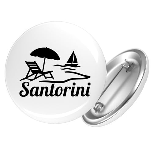 Huuraa Ansteckbutton Santorini Griechenland Geschenk Größe 59mm Santorini Accessoire Huuraa Ansteckbutton Santorini Griechenland Geschenk Größe 59mm Santorini Accessoire von Huuraa