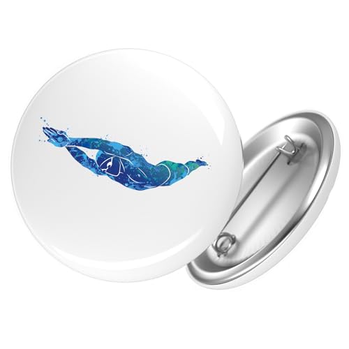 Huuraa Ansteckbutton Schwimmen bunte Silhouette Geschenk Größe 59mm Schwimmen Accessoire Huuraa Ansteckbutton Schwimmen bunte Silhouette Geschenk Größe 59mm Schwimmen Accessoire von Huuraa
