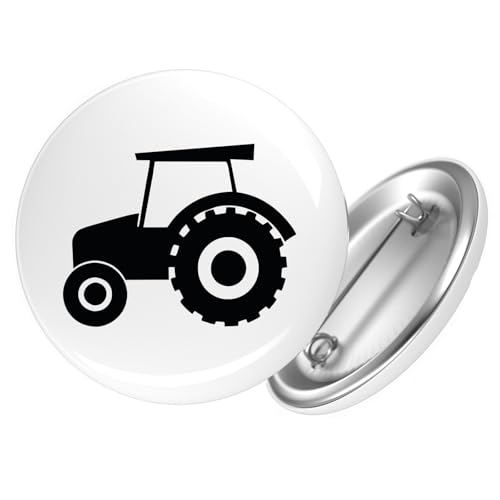 Huuraa Ansteckbutton Trecker Traktor Geschenk Größe 59mm Anstecker Trecker Accessoire von Huuraa