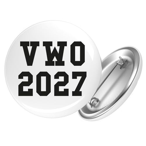 Huuraa Ansteckbutton VWO 2027 Abschluss Niederlande Geschenk Größe 59mm Anstecker VWO 2027 Accessoire von Huuraa