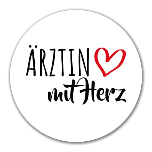 Huuraa Aufkleber Ärztin mit Herz Geschenk 10cm Sticker Ärztin Geschenkidee von Huuraa