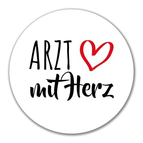 Huuraa Aufkleber Arzt mit Herz Geschenk 10cm Sticker Arzt Geschenkidee von Huuraa