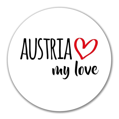Huuraa Aufkleber Austria my love Geschenk 10cm Sticker Austria Geschenkidee von Huuraa