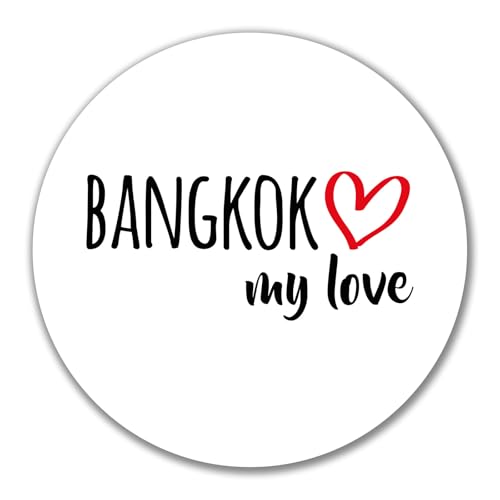 Huuraa Aufkleber Bangkok my love Geschenk 10cm Sticker Bangkok Geschenkidee von Huuraa