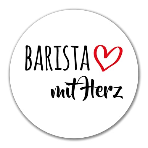 Huuraa Aufkleber Barista mit Herz Geschenk 10cm Sticker Barista Geschenkidee von Huuraa