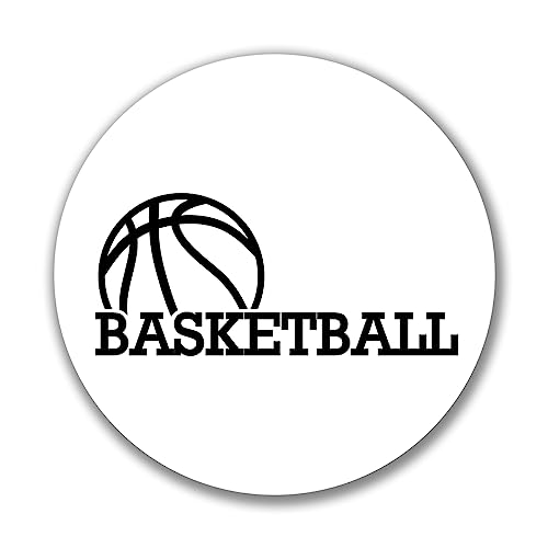 Huuraa Aufkleber Basketball Ball Sticker Größe 10cm mit Motiv für alle Basketball Fans Geschenk Idee für Freunde und Familie von Huuraa