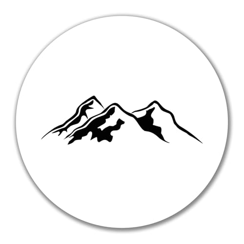 Huuraa Aufkleber Berg Silhouette Mountain Geschenk 10cm Sticker Berg Silhouette Geschenkidee von Huuraa