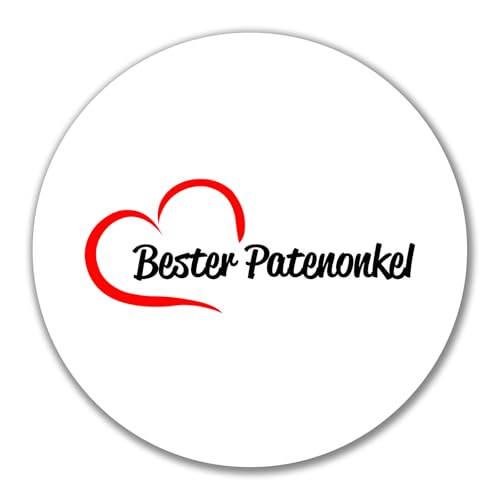 Huuraa Aufkleber Bester Patenonkel Herz Geschenk 10cm Sticker Bester Patenonkel Geschenkidee von Huuraa