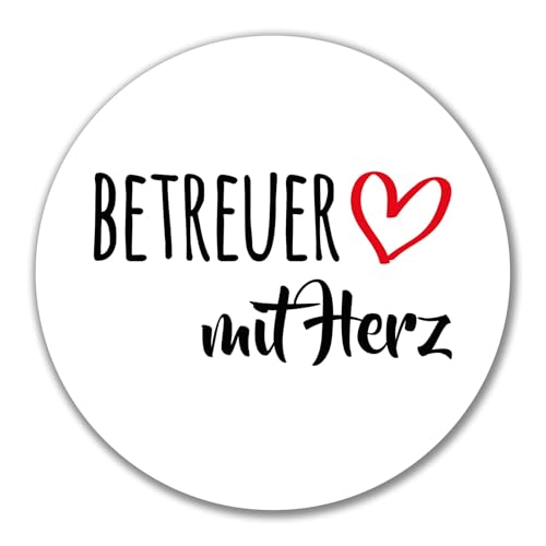 Huuraa Aufkleber Betreuer mit Herz Geschenk 10cm Sticker Betreuer Geschenkidee von Huuraa