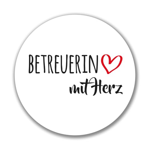 Huuraa Aufkleber Betreuerin mit Herz Geschenk Sticker 10cm Betreuerin Geschenkidee von Huuraa