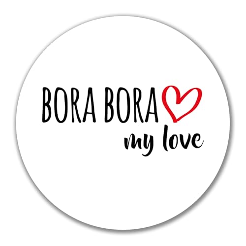 Huuraa Aufkleber Bora Bora my love Geschenk 10cm Sticker Bora Bora Geschenkidee von Huuraa