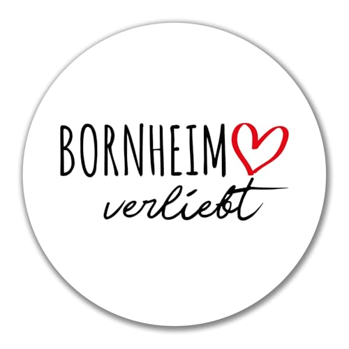 Huuraa Aufkleber Bornheim verliebt Geschenk 10cm Sticker Bornheim Geschenkidee von Huuraa