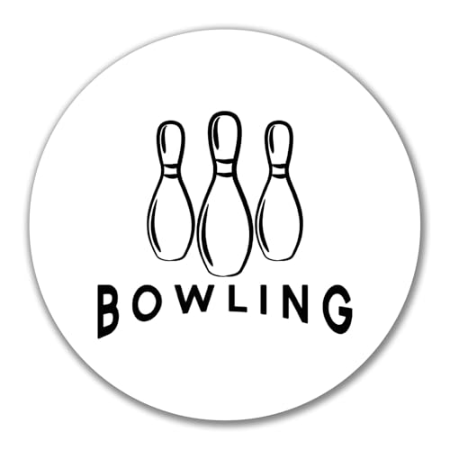 Huuraa Aufkleber Bowling Pinns Geschenk 10cm Sticker Bowling Geschenkidee von Huuraa