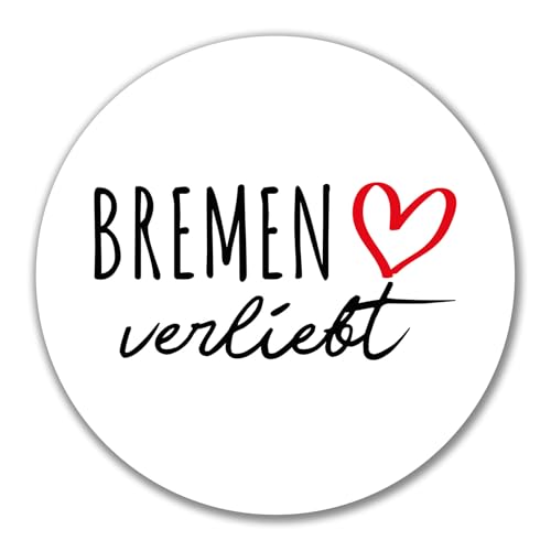 Huuraa Aufkleber Bremen verliebt Geschenk 10cm Sticker Bremen Geschenkidee von Huuraa
