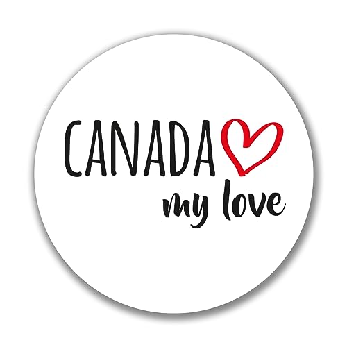 Huuraa Aufkleber Canada my love Sticker Größe 10cm für alle Fans von Kanada Geschenk Idee für Freunde und Familie von Huuraa