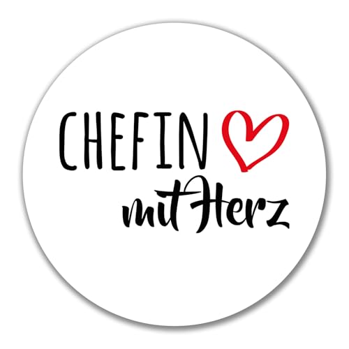 Huuraa Aufkleber Chefin mit Herz Geschenk 10cm Sticker Chefin Geschenkidee von Huuraa