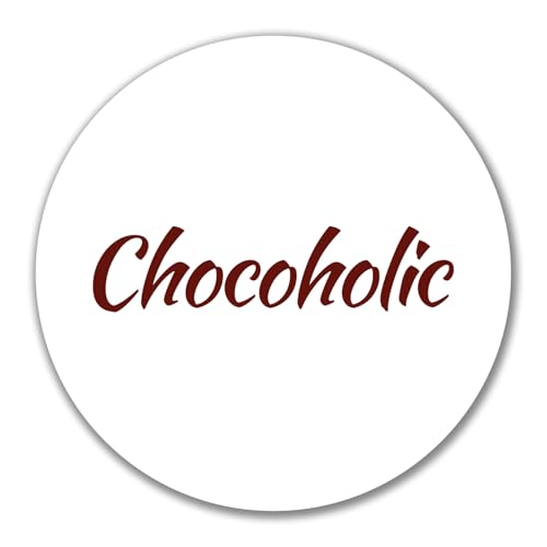 Huuraa Aufkleber Chocoholic Schriftzug Geschenk 10cm Sticker Chocoholic Geschenkidee von Huuraa