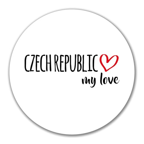 Huuraa Aufkleber Czech Republic my love Geschenk 10cm Sticker Czech Republic Geschenkidee von Huuraa