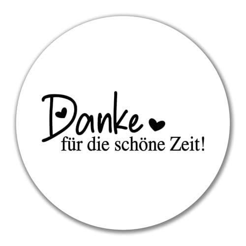 Huuraa Aufkleber Danke für die schöne Zeit Herzen Geschenk 10cm Sticker Danke für die schöne Zeit Geschenkidee von Huuraa