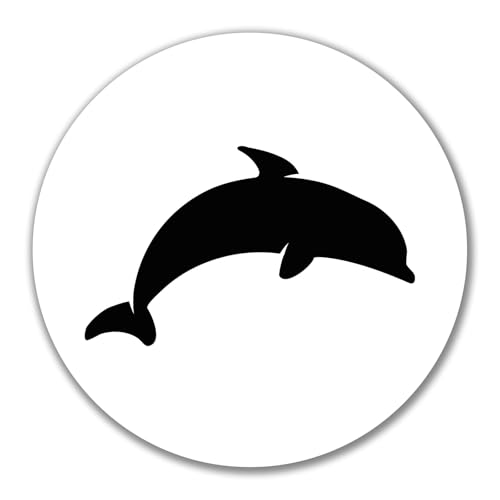 Huuraa Aufkleber Delfin Silhouette Geschenk 10cm Sticker Delfin Geschenkidee von Huuraa