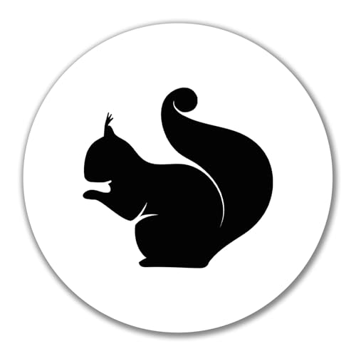 Huuraa Aufkleber Eichhörnchen Silhouette Geschenk 10cm Sticker Eichhörnchen Geschenkidee von Huuraa