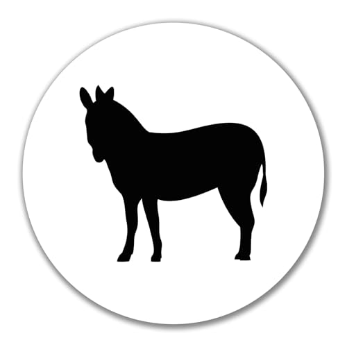 Huuraa Aufkleber Esel Silhouette Geschenk 10cm Sticker Esel Geschenkidee von Huuraa