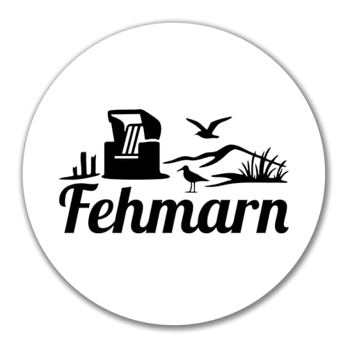Huuraa Aufkleber Fehmarn Strandmotiv Geschenk 10cm Sticker Fehmarn Geschenkidee von Huuraa