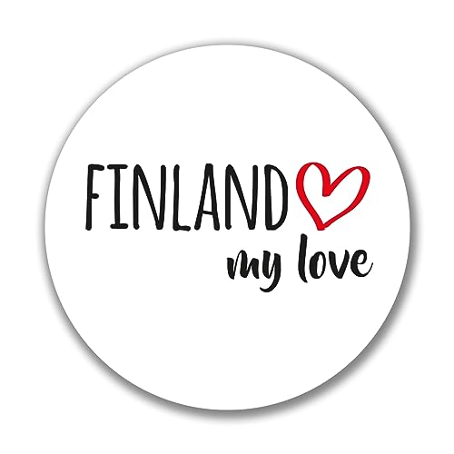 Huuraa Aufkleber Finland my love Sticker Größe 10cm für alle Fans von Finnland Geschenk Idee für Freunde und Familie von Huuraa