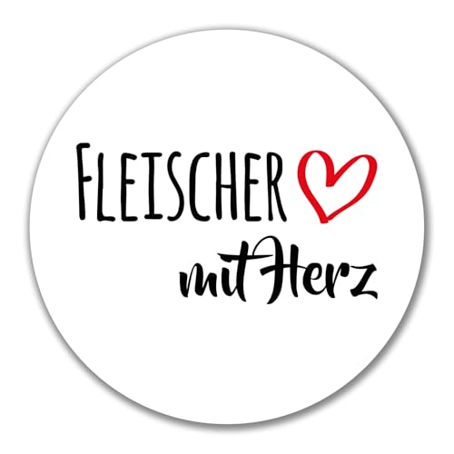 Huuraa Aufkleber Fleischer mit Herz Geschenk 10cm Sticker Fleischer Geschenkidee von Huuraa