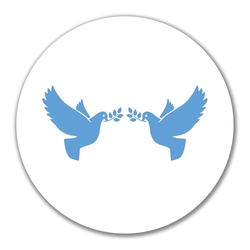 Huuraa Aufkleber Friedenstauben Geschenk 10cm Sticker Friedenstauben Geschenkidee von Huuraa