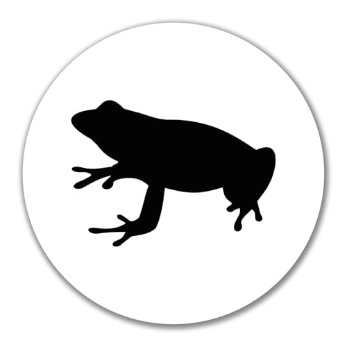 Huuraa Aufkleber Frosch Kröte Silhouette Geschenk 10cm Sticker Frosch Kröte Geschenkidee von Huuraa