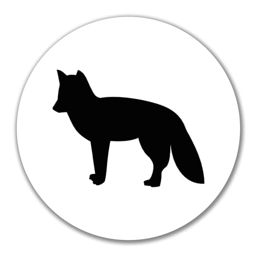 Huuraa Aufkleber Fuchs Silhouette Geschenk 10cm Sticker Fuchs Geschenkidee von Huuraa