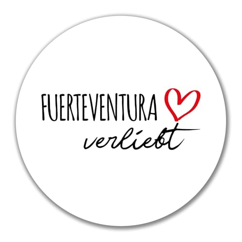 Huuraa Aufkleber Fuerteventura verliebt Geschenk 10cm Sticker Fuerteventura Geschenkidee von Huuraa