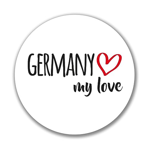 Huuraa Aufkleber Germany my love Sticker Größe 10cm für alle die Deutschland lieben Geschenk Idee für Freunde und Familie von Huuraa