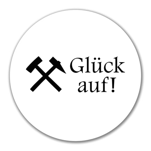 Huuraa Aufkleber Glück auf! Ruhrpott Geschenk 10cm Sticker Glück auf! Geschenkidee von Huuraa