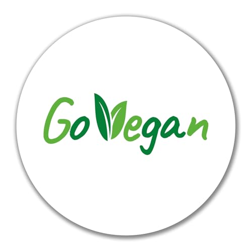 Huuraa Aufkleber Go Vegan Blätter Geschenk 10cm Sticker Go Vegan Geschenkidee von Huuraa