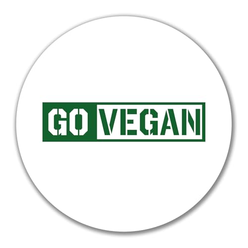 Huuraa Aufkleber Go Vegan Modern Geschenk 10cm Sticker Go Vegan Geschenkidee von Huuraa