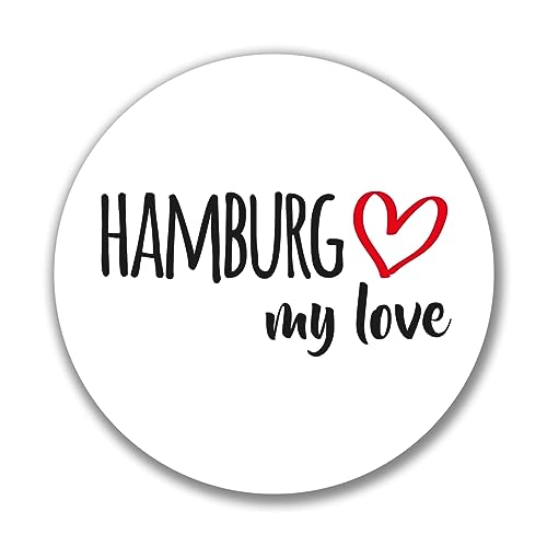Huuraa Aufkleber Hamburg my love Sticker Größe 10cm für alle Fans von Hamburg Deutschland Geschenk Idee für Freunde und Familie von Huuraa