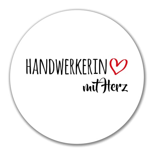 Huuraa Aufkleber Handwerkerin mit Herz Geschenk 10cm Sticker Handwerkerin Geschenkidee von Huuraa