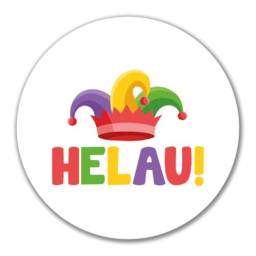 Huuraa Aufkleber Helau Narrenkappe Geschenk 10cm Sticker Helau Geschenkidee von Huuraa