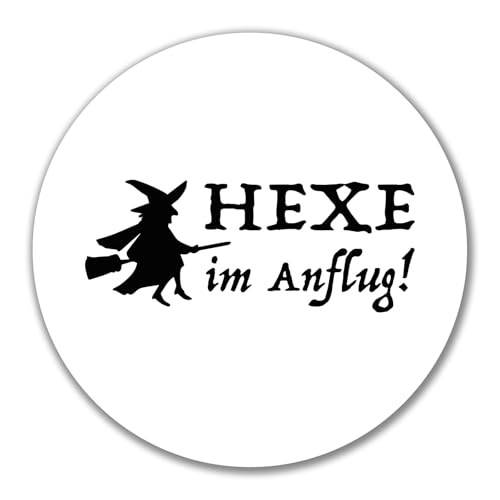 Huuraa Aufkleber Hexe im Anflug Geschenk 10cm Sticker Hexe Geschenkidee von Huuraa