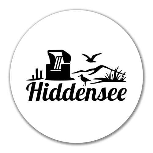 Huuraa Aufkleber Hiddensee Strandmotiv Geschenk 10cm Sticker Hiddensee Geschenkidee von Huuraa