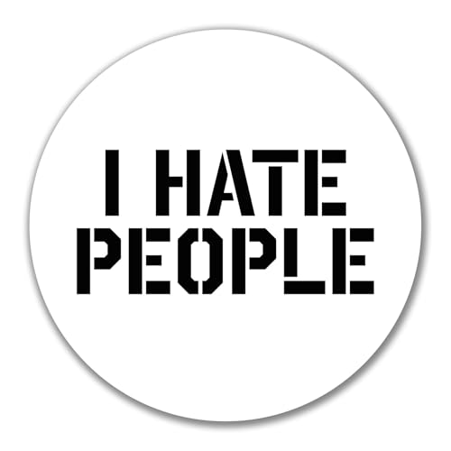 Huuraa Aufkleber I hate people Geschenk 10cm Sticker I hate people Geschenkidee von Huuraa