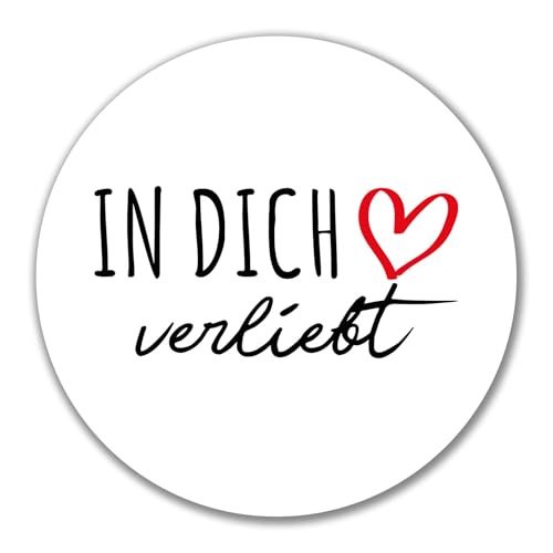 Huuraa Aufkleber In dich verliebt Geschenk 10cm Sticker In dich Geschenkidee von Huuraa