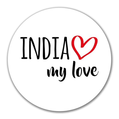 Huuraa Aufkleber India my love Geschenk 10cm Sticker India Geschenkidee von Huuraa