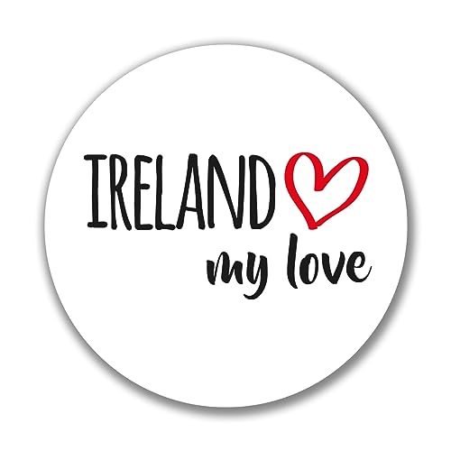 Huuraa Aufkleber Ireland my love Sticker Größe 10cm für alle Fans von Irland Geschenk Idee für Freunde und Familie von Huuraa