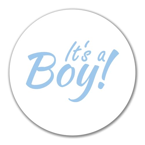 Huuraa Aufkleber It`s a Boy! Schriftzug Geschenk 10cm Sticker It`s a Boy! Geschenkidee von Huuraa