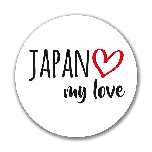 Huuraa Aufkleber Japan my love Sticker Größe 10cm für alle Fans von Japan Geschenk Idee für Freunde und Familie von Huuraa