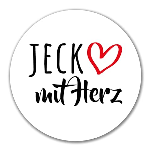 Huuraa Aufkleber Jeck mit Herz Geschenk 10cm Sticker Jeck Geschenkidee von Huuraa